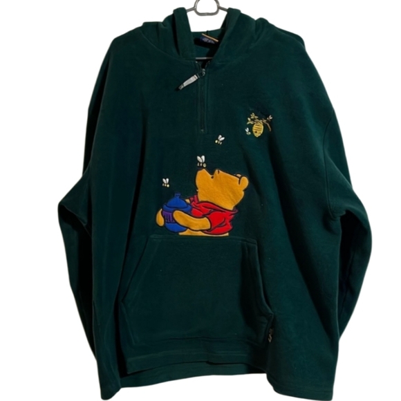 Disney Pooh Jackets & Blazers - Disney Winnie the Pooh Embroidered Bee & Honeypot "Be A Friend" Fleece Pullover